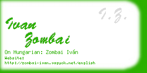 ivan zombai business card