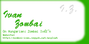 ivan zombai business card